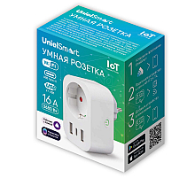 Умная розетка Uniel USH-A103 1G/UC/WF WHITE UL-00011389