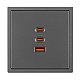 USB Розетка тип А+С+С софт-тач серый базальт Arlight SCT-MUACC-SFPL-FC-GR (65W, QC3) 061837(1)