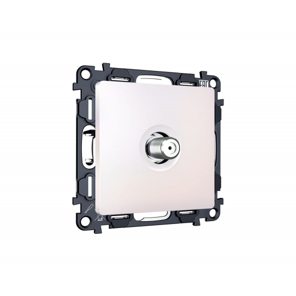 Комплект механизма TV розетки SAT 5-2400MHz 3.5dB Alfa Жемчуг Quant Ambrella Volt MA213050 (AP2130, VM215)