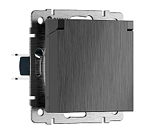Розетка с защитной крышкой и шторками Werkel W1171204 4690389213076 a069599