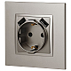 Розетка ЭРА Elegance 14-4109-16 2P+E 16A-250В штор. с 2xUSB 5В-3А титан Б0065775
