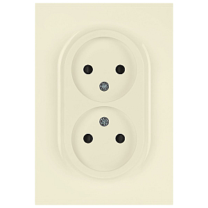 Розетка Эра Arktik 16-2107-02 без заземления двойная 2X2P 16А-250В слоновая кость Б0071682