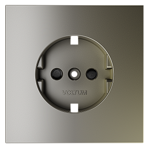 Накладка для розетки с заземлением и защитными шторками Voltum S70 (шелк) VLS000704