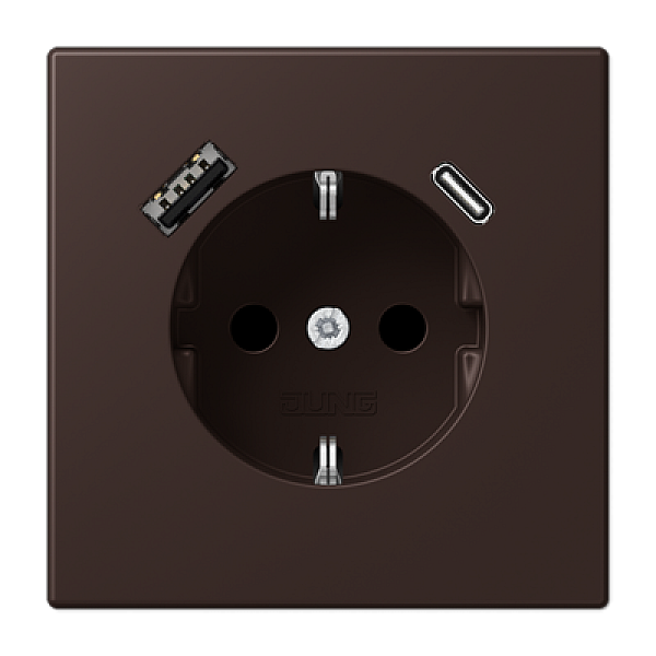 Розетка 2K+З USB Typ AC Jung LC1520-15CA252