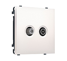 Комплект механизма розетки TV оконечной + SAT SIGMA Жемчуг 5-862MHz 3.5dB/950-2150MHz 3.8dB QUANT PRO Ambrella Volt MS213310 (SP2133, PR217)