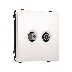 Комплект механизма розетки TV оконечной + SAT SIGMA Жемчуг 5-862MHz 3.5dB/950-2150MHz 3.8dB QUANT PRO Ambrella Volt MS213310 (SP2133, PR217)