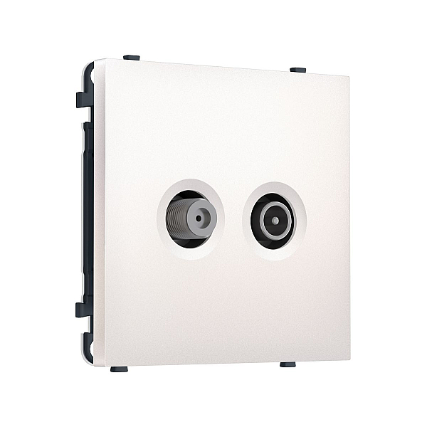 Комплект механизма розетки TV оконечной + SAT SIGMA Жемчуг 5-862MHz 3.5dB/950-2150MHz 3.8dB QUANT PRO Ambrella Volt MS213310 (SP2133, PR217)