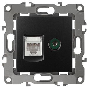 Розетка комбинированная RJ45+TV Эра 12-3110-05 Б0027445