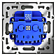 Розетка встраиваемая Voltum S70 с заземлением 16А, (титан) VLS040106