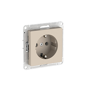Розетка с заземлением, 16А, мех., быстрозажим. клем. Systeme Electric AtlasDesign ATN001243S