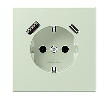 Розетка 2K+З USB Typ AC Jung LC1520-15CA218