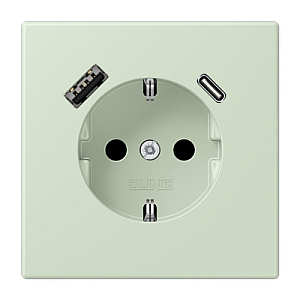 Розетка 2K+З USB Typ AC Jung LC1520-15CA218