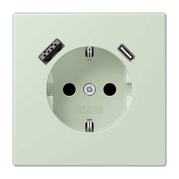 Розетка 2K+З USB Typ AC Jung LC1520-15CA218