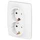 Розетка ЭРА Серия 12 12-2106-01М 2X2P+E Schuko 16А-250В белый матовый Б0065721