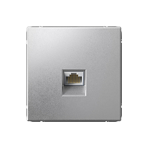 Розетка компьютерная RJ45, кат. 5е, механизм Systeme Electric ArtGallery Алюминий GAL000383