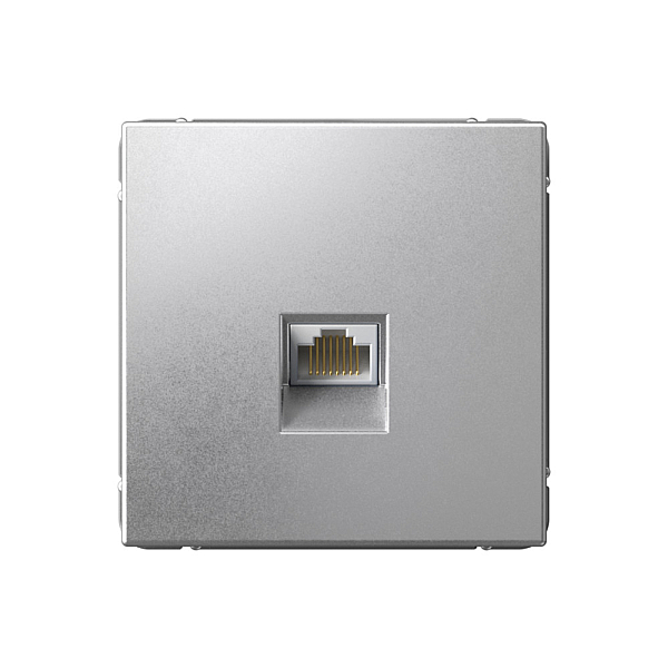 Розетка компьютерная RJ45, кат. 5е, механизм Systeme Electric ArtGallery Алюминий GAL000383