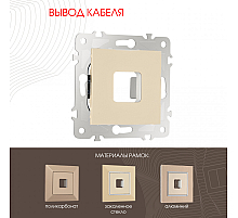 Вывод кабеля Arte Milano 203.49-1.shampan