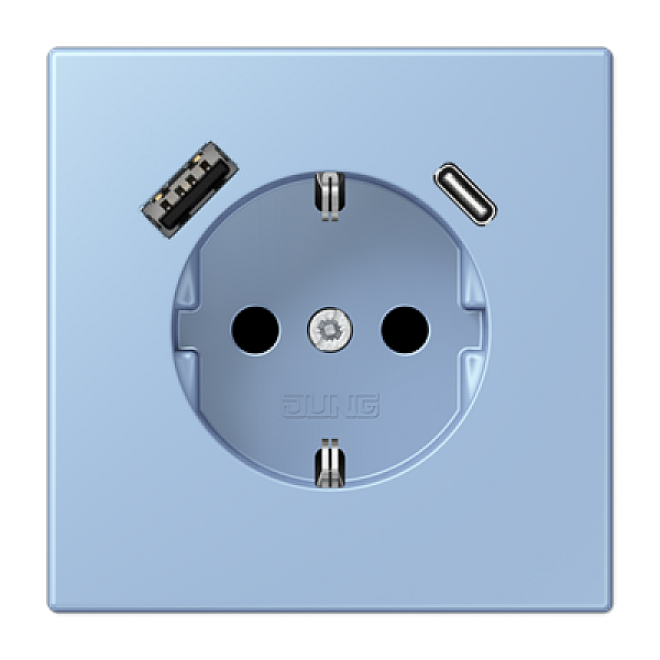 Розетка 2K+З USB Typ AC Jung LC1520-15CA207