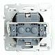 Розетка 2P+PE Stekker Эрна с крышкой черный PST16-9112-03 49156