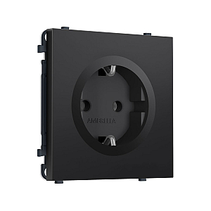 Комплект механизма электрической розетки SIGMA Черный матовый 50Hz 2P+E с/з 16A-250V QUANT PRO Ambrella Volt MS806010 (SP8060, PR141)