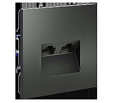 Розетка компьютерная двойная Voltum S70 VLS060206 (титан)