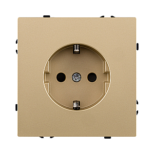 Розетка штепсельная SCHUKO 16A/250 В, золотой Kollinger Eclipse EC-014GD