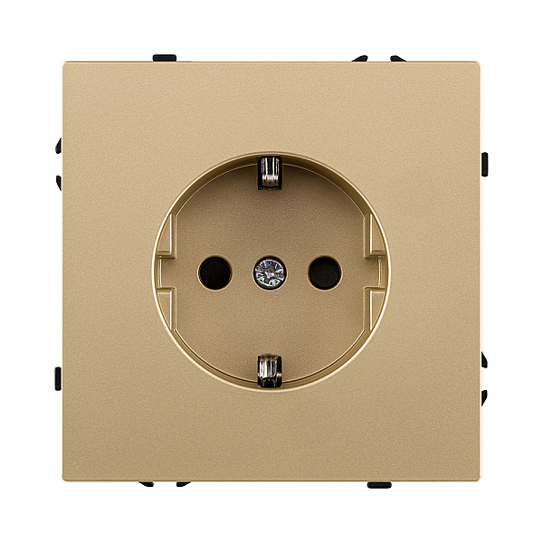 Розетка штепсельная SCHUKO 16A/250 В, золотой Kollinger Eclipse EC-014GD