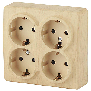 Розетка 2P+E Schuko со шторками Эра 11-2211-11 Б0020711