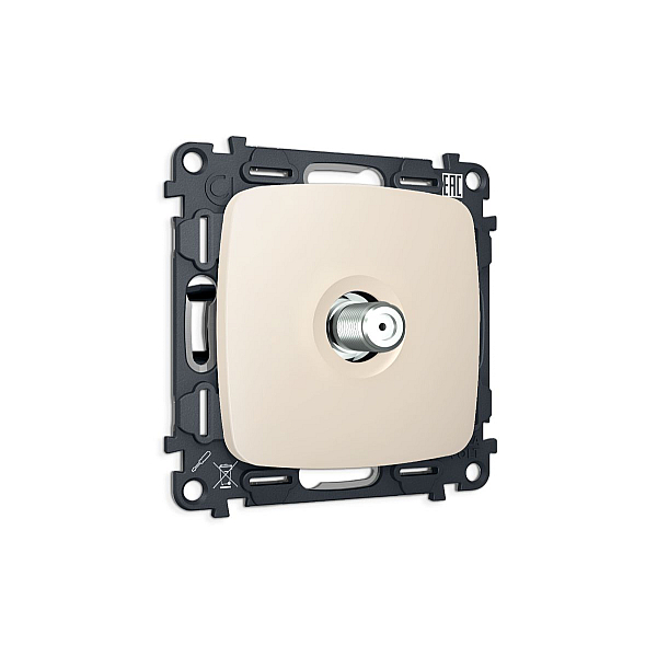 Комплект механизма TV розетки Ambrella Volt SAT 5-2400MHz 3.5dB OMEGA MO333050 Бежевый матовый QUANT (OP3330, VM215)