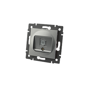 Механизм компьютерной розетки Arlight SCT-MPC1-PL-GR-V (RJ-45, CAT6) 049848
