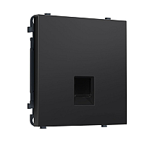 Комплект механизма компьютерной розетки SIGMA Черный матовый RJ-45 Ambrella Volt MS812010 (SP8120, PR188)