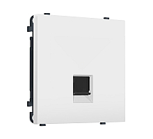 Комплект механизма компьютерной розетки SIGMA Белый матовый RJ-45 экранированной с/ш QUANT PRO Ambrella Volt MS132005 (SP1320, PR185)