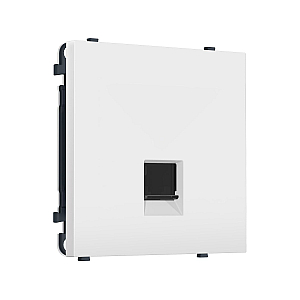 Комплект механизма компьютерной розетки SIGMA Белый матовый RJ-45 экранированной с/ш QUANT PRO Ambrella Volt MS132005 (SP1320, PR185)