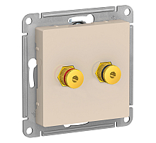 Аудиорозетка двухместная Systeme Electric AtlasDesign Беж ATN000287