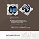 Розетка телефонная RJ11 + компьютерная RJ45 Arte Milano 205.44-1.black