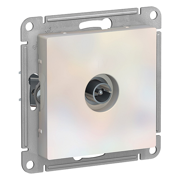 ТВ-розетка Systeme Electric AtlasDesign жемчужная ATN000493