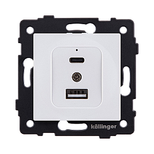 Розетка USB A+C 20W, белый Kollinger REA-037WH для Aspekt, Eleganz, Reflex