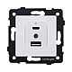 Розетка USB A+C 20W, белый Kollinger REA-037WH для Aspekt, Eleganz, Reflex