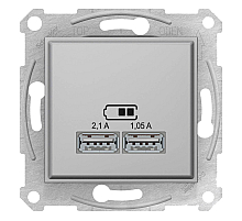Розетка компьютерная 2xUSB Schneider Electric Sedna 2,1A SDN2710260