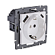 Розетка штепсельная SCHUKO 16A/250 В с USB A+C 20W, белый матовый Kollinger REA-004WM для Aspekt, Eleganz, Reflex