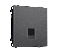 Комплект механизма телефонной розетки SIGMA Антрацит серый RJ-11 Ambrella Volt MS662030 (SP6620, PR190)