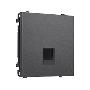 Комплект механизма телефонной розетки SIGMA Антрацит серый RJ-11 Ambrella Volt MS662030 (SP6620, PR190)