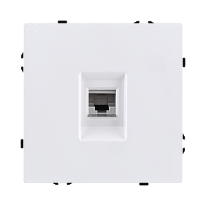 Розетка телефонная RJ11, белый матовый Kollinger Eclipse EC-019WH
