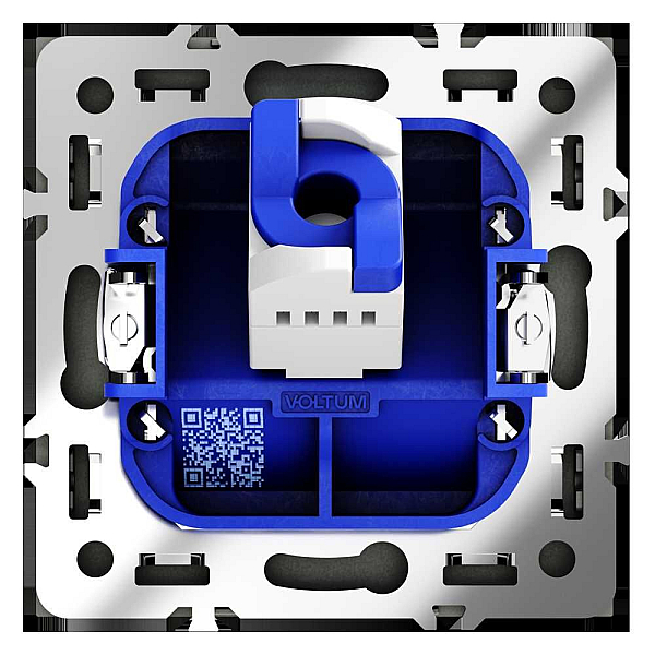 Розетка компьютерная встраиваемая Voltum S70 RJ45 кат.6, (черный матовый) VLS060108