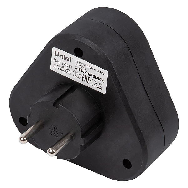 Сетевой разветвитель Uniel S-ES3-16F BLACK UL-00011238