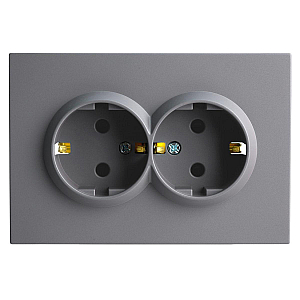 Розетка 2-местная СЗК Stekker 250В 16А Эмили RST16-5114-05ZK 50252