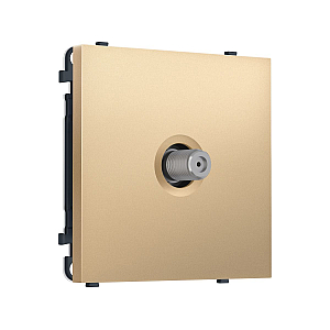 Комплект механизма TV розетки SAT SIGMA Золото Мягкое касание 5-2400MHz 3.5dB QUANT PRO Ambrella Volt MS893050 (SP8930, PR215)