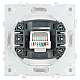 Розетка компьютерная RJ-45 Stekker Эмили белый фарфор RST00-5117-01 49873