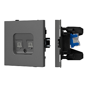 Механизм компьютерной розетки двойной SCT-TENDO-MPC2-SFPL-GR (RJ-45, CAT6) 054597