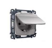 Комплект механизма розетки с/з со шторками и крышкой Ambrella Volt Omega MO508010